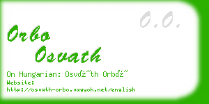 orbo osvath business card